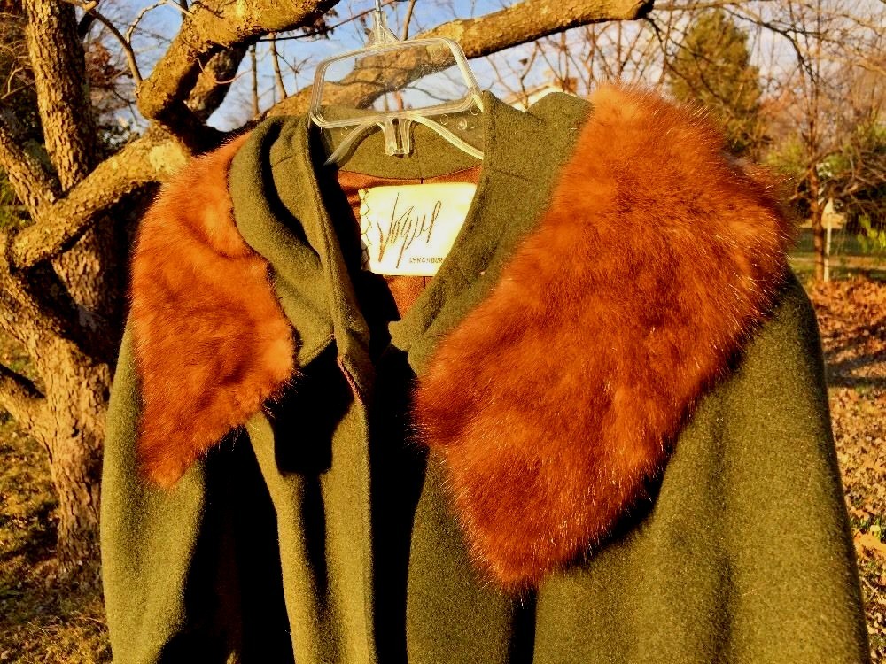 ANTIQUE MINK FUR Coat Blazer Jacket VOGUE Womens Sz 12 14 Arm Lengh 21.5 Bust 22