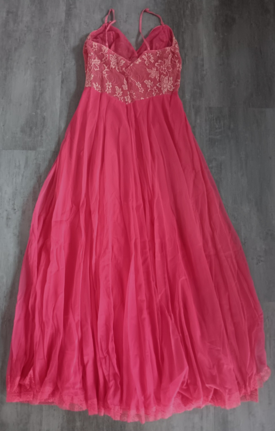Vintage Clair Sandra by Lucie Ann Beverly Hills Gown Red/Pink Size 34