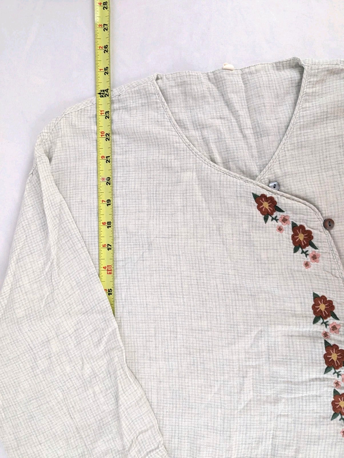 Vintage Asian Cotton Gauze Pajama Set marked Medium But More Like Sm Or X-Sm