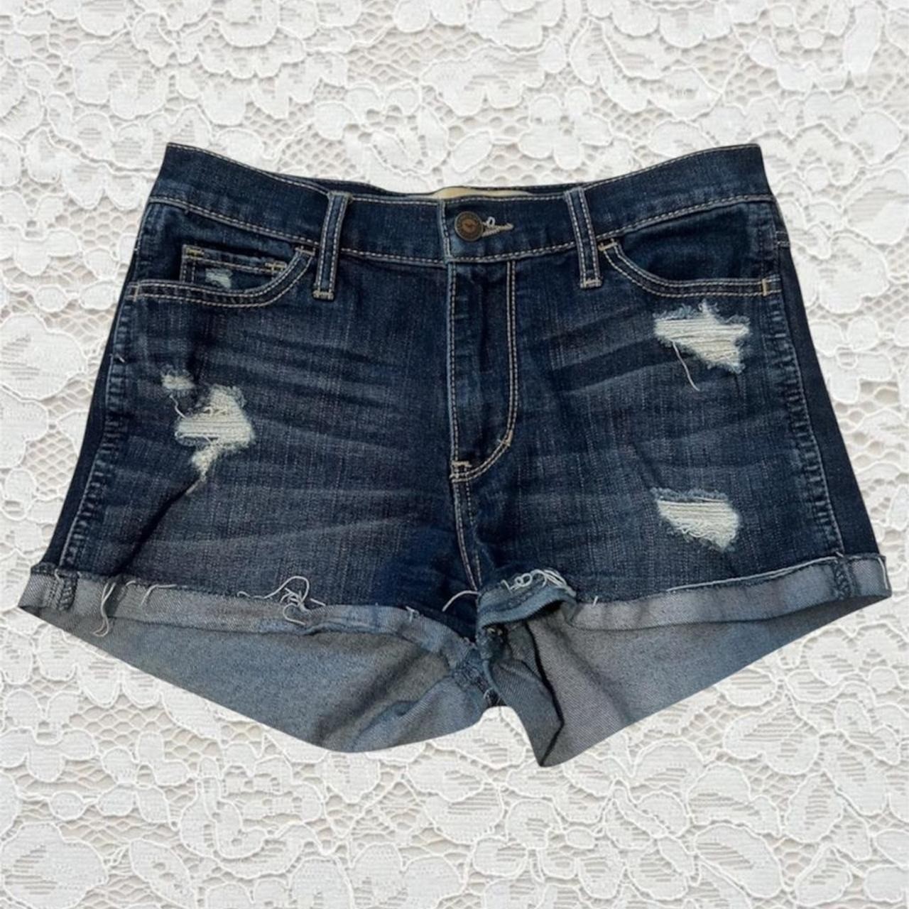 vintage hollister cuffed denim shorts