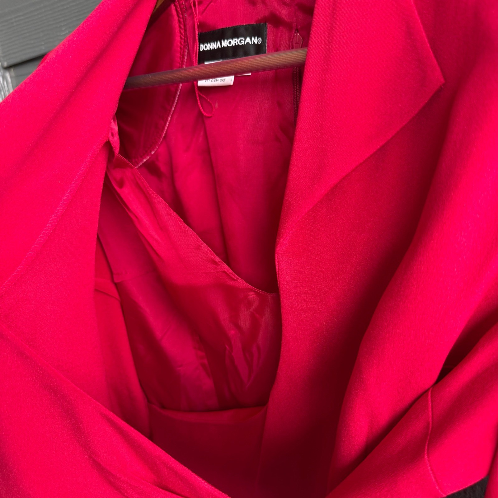 Donna Morgan Silk Wrap Midi Dress Pink Long Sleeve Cocktail Size 10