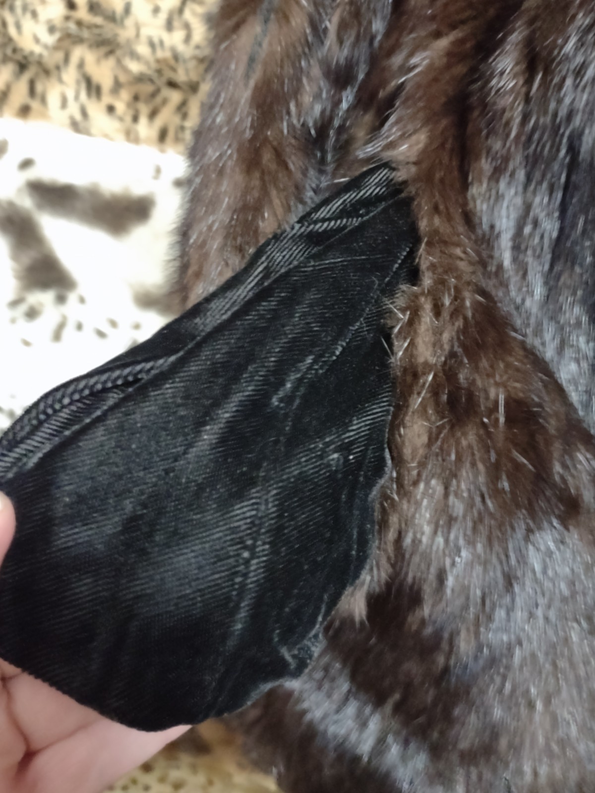 MCM Mink Jacket Custom Made 38&Prime; Chest Alaska Velvet Pockets Scarf 23&Prime; Length