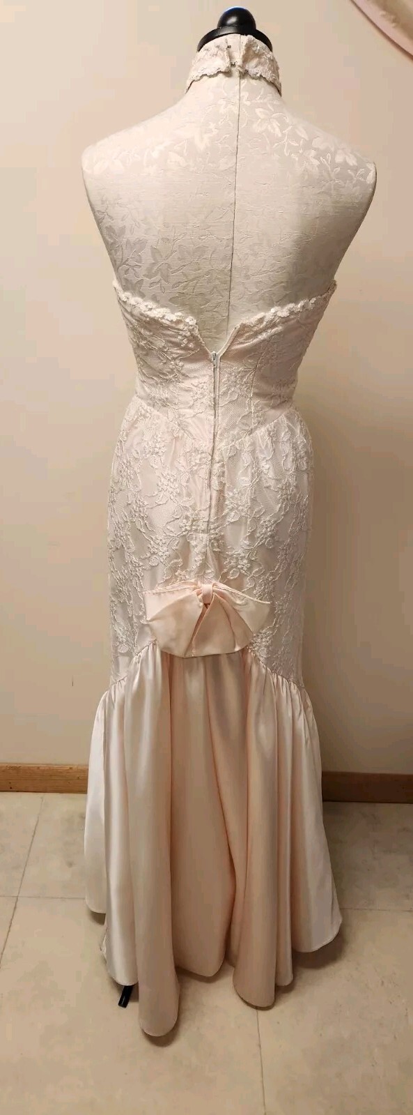 Vtg Alfred Angelo Flirtations Strapless Gown*Fit & Flair*Matching Necklace*9/10