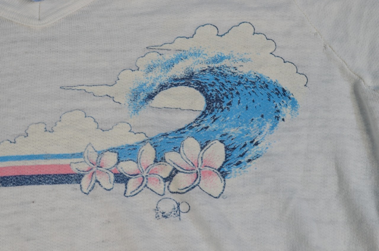 VTG Ocean Pacific Sunwear Lightweight Thin Cropped Pullover OP Medium Shirt