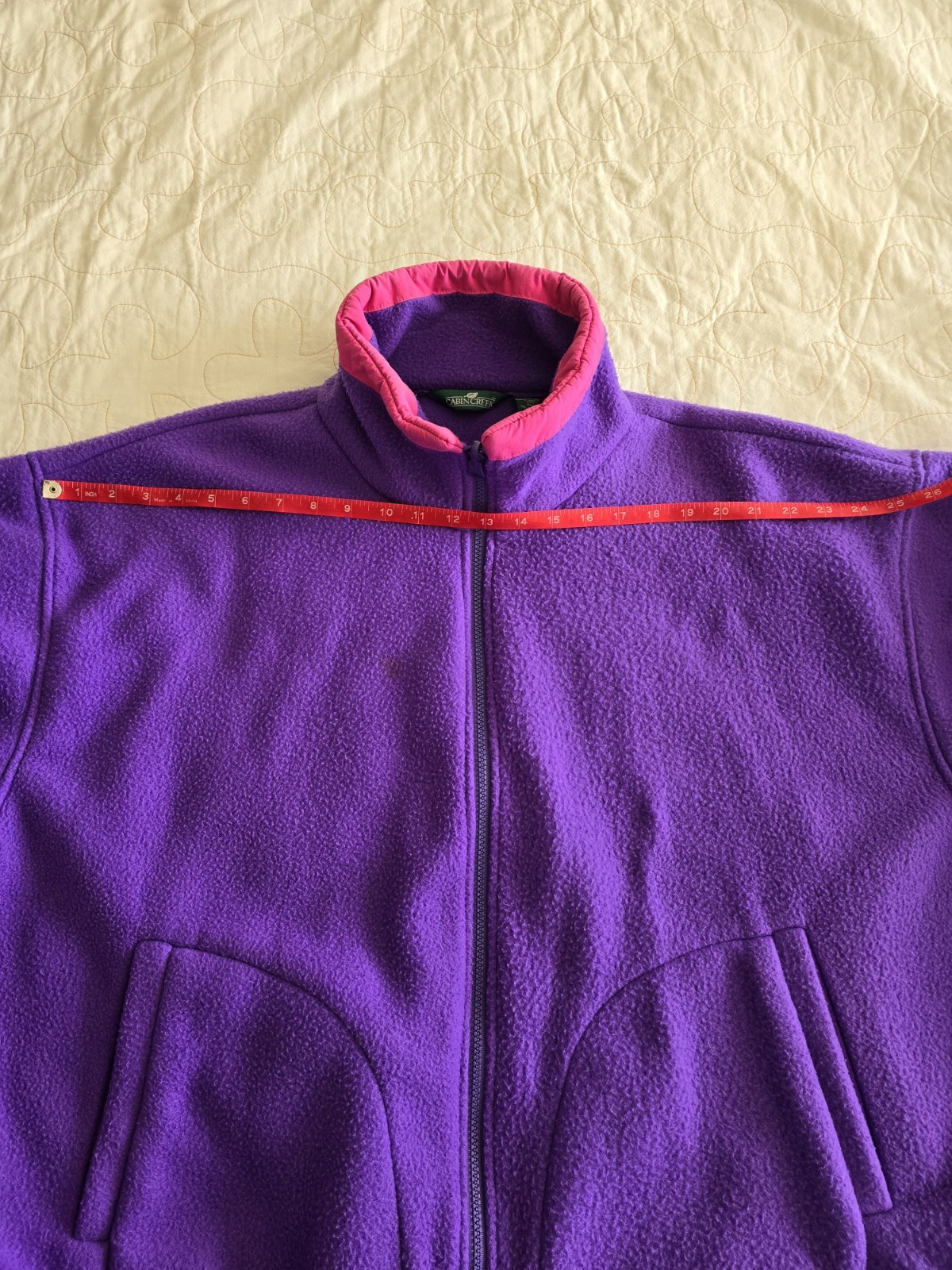 Vintage 1980s 1990s Purple Plus Size Fleece Jacket. 2XL Womens.
