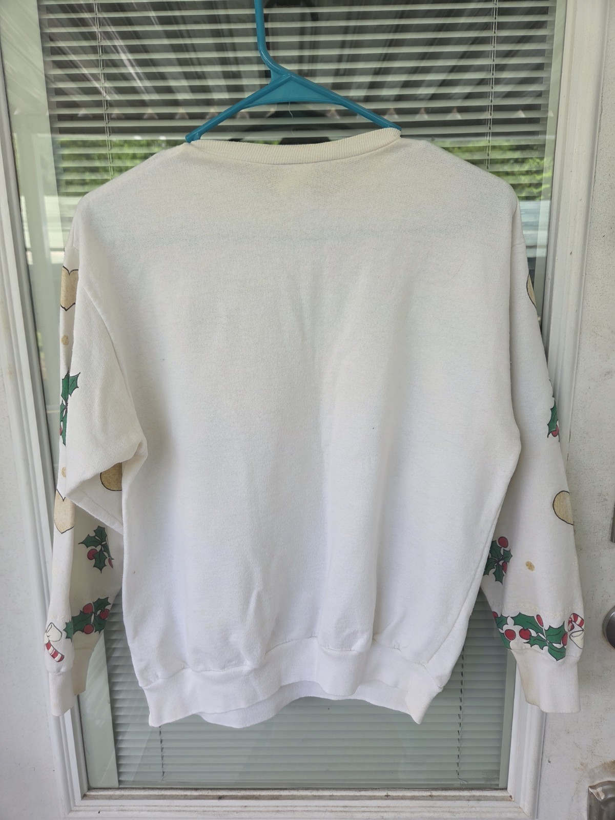 Vintage 90s Holiday Teddy Bear Christmas Sweatshirt Small Pullover Grannycore