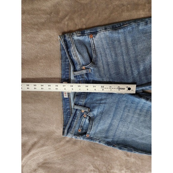 Lucky Brand Sweet Straight Mid Rise Raw Hem 2/26 Blue