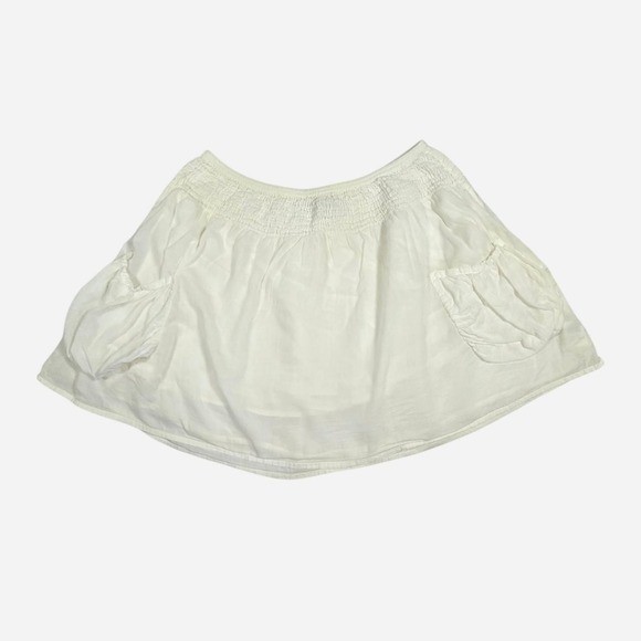 y2k L.E.I white cargo mini skirt / cotton / M / beach, vaca, coquette, 2000s