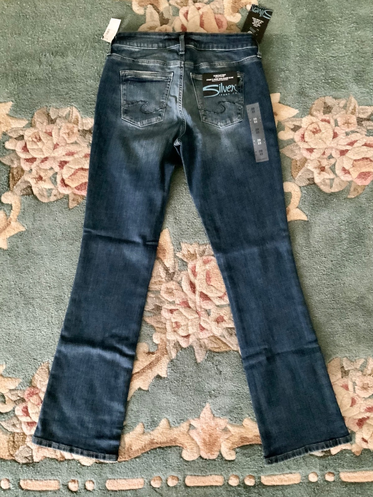 Women&rsquo;s Silver Blue Jeans indigo Elyse Slim Boot 29/33 Regular NWT