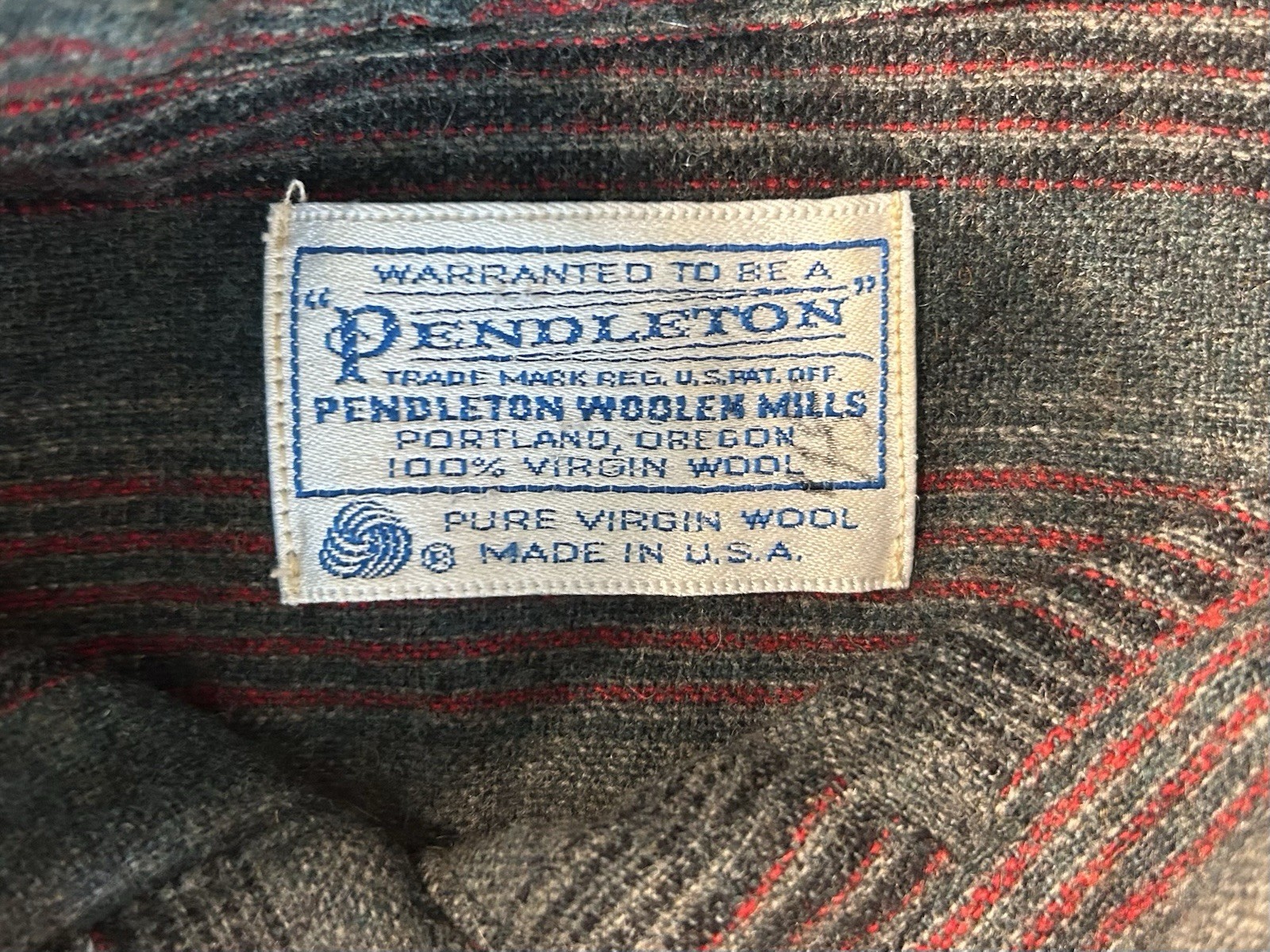 Vintage RARE Pendleton 60s 2 PC 100% Wool Skirt Suit Set Outfit 32IN Waist (M/L)