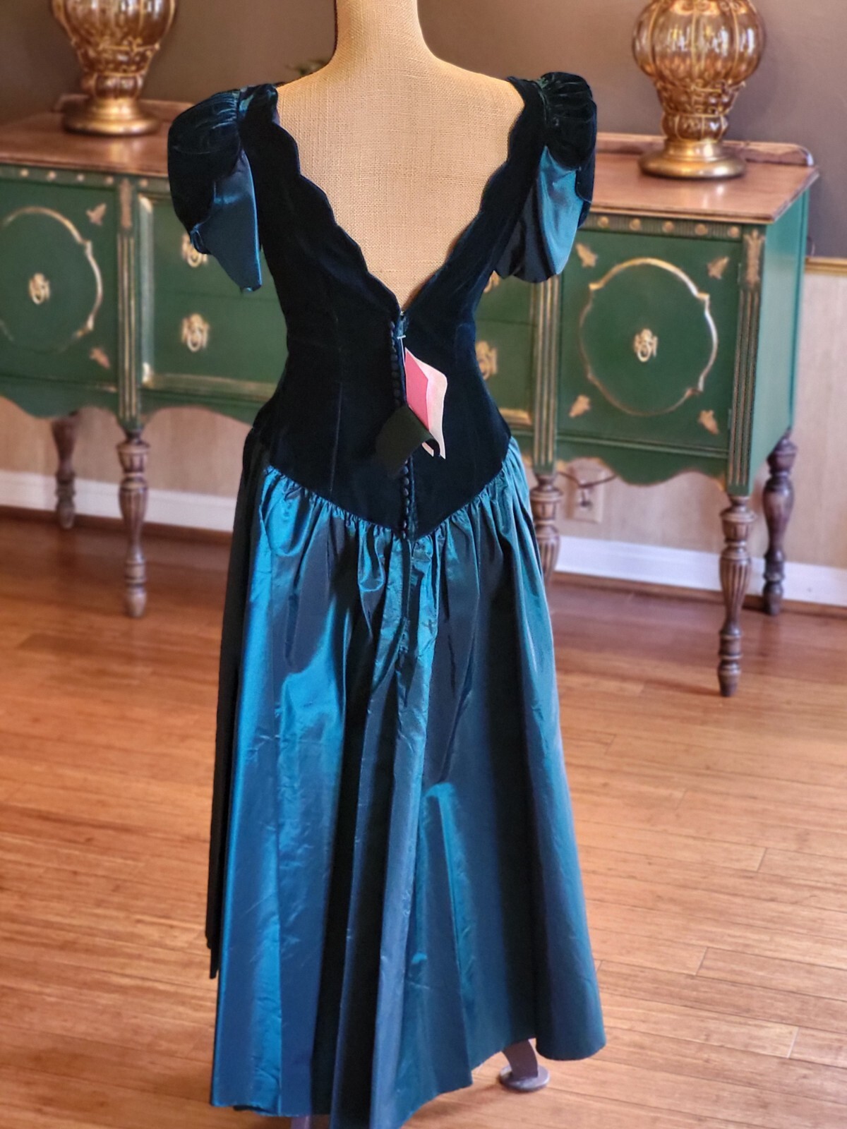 Alfred Angelo Dance Allure Vintage 80s Dead Stock With Tags Teal