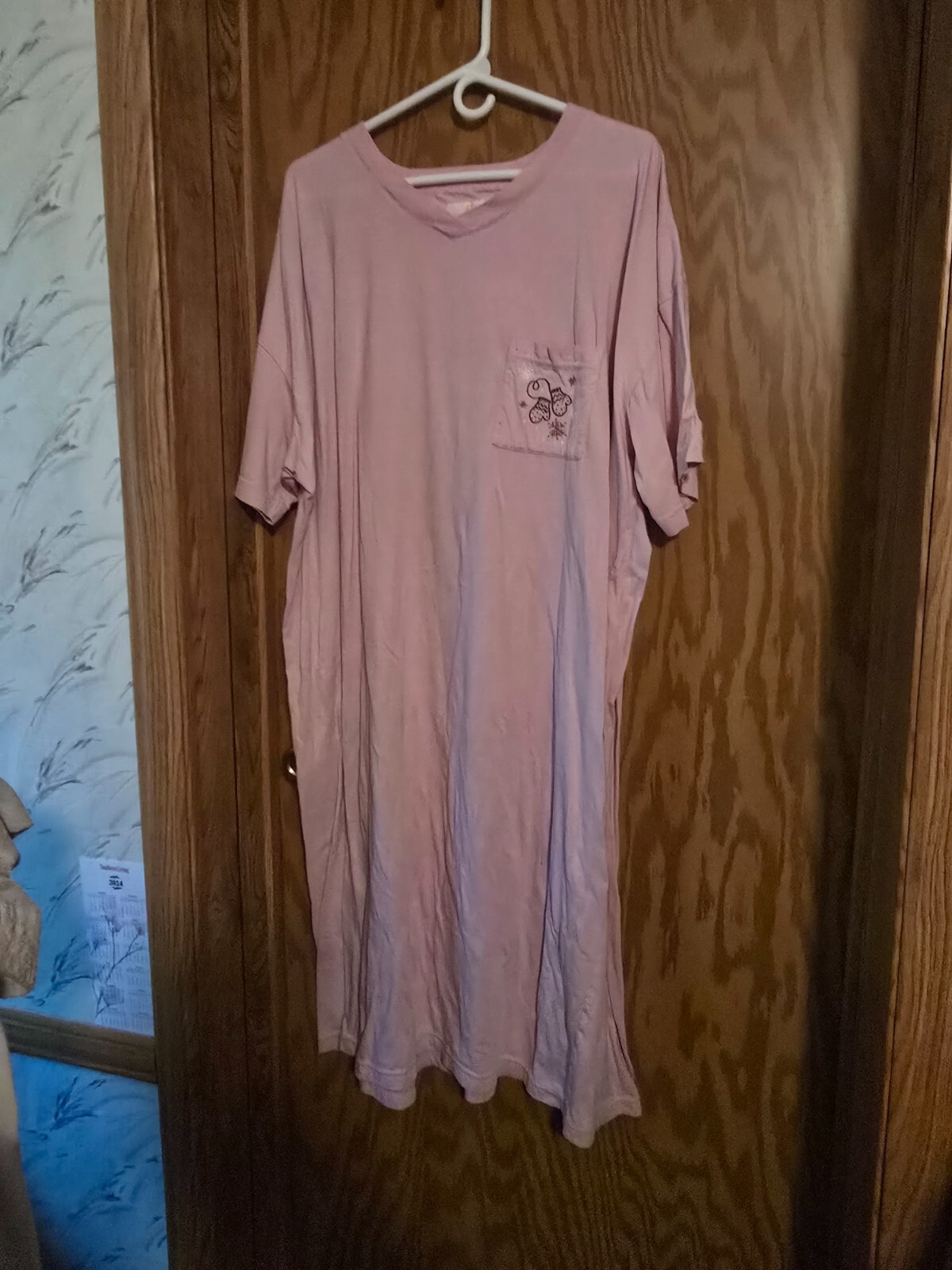 Vintage Stan Herman plus one size fits all pink nightgown