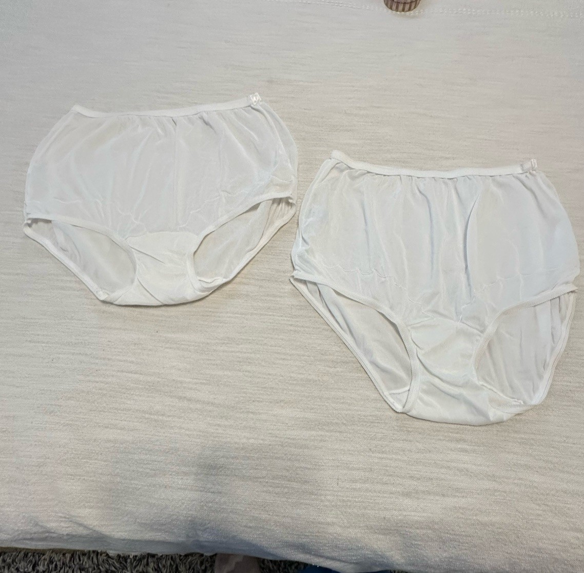 VINTAGE DIXIE BELLE GRANNY PANTYS SIZE 7 WHITE 2 Pair New