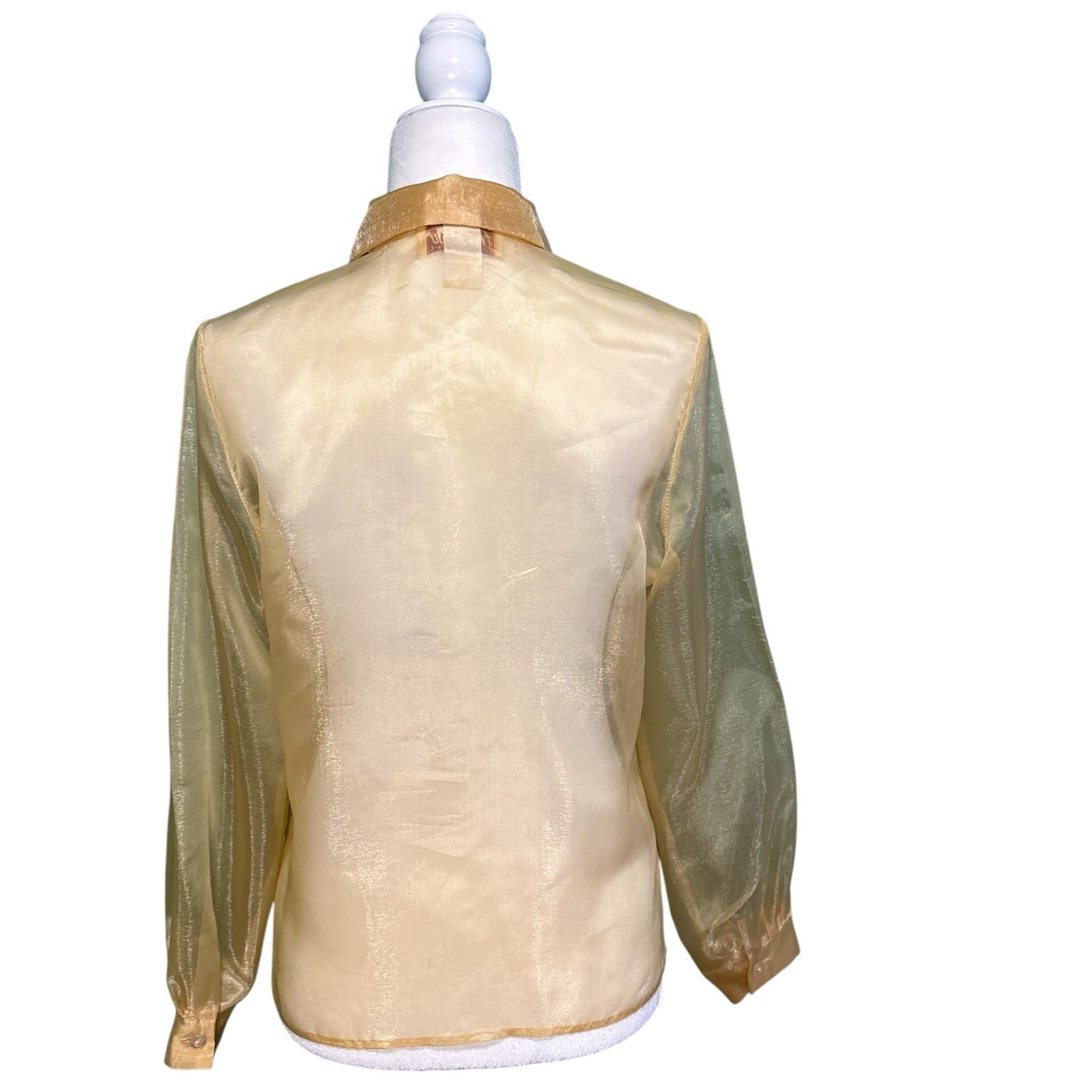 Vintage 90s Tiramisu Sheer Button Down Blouse