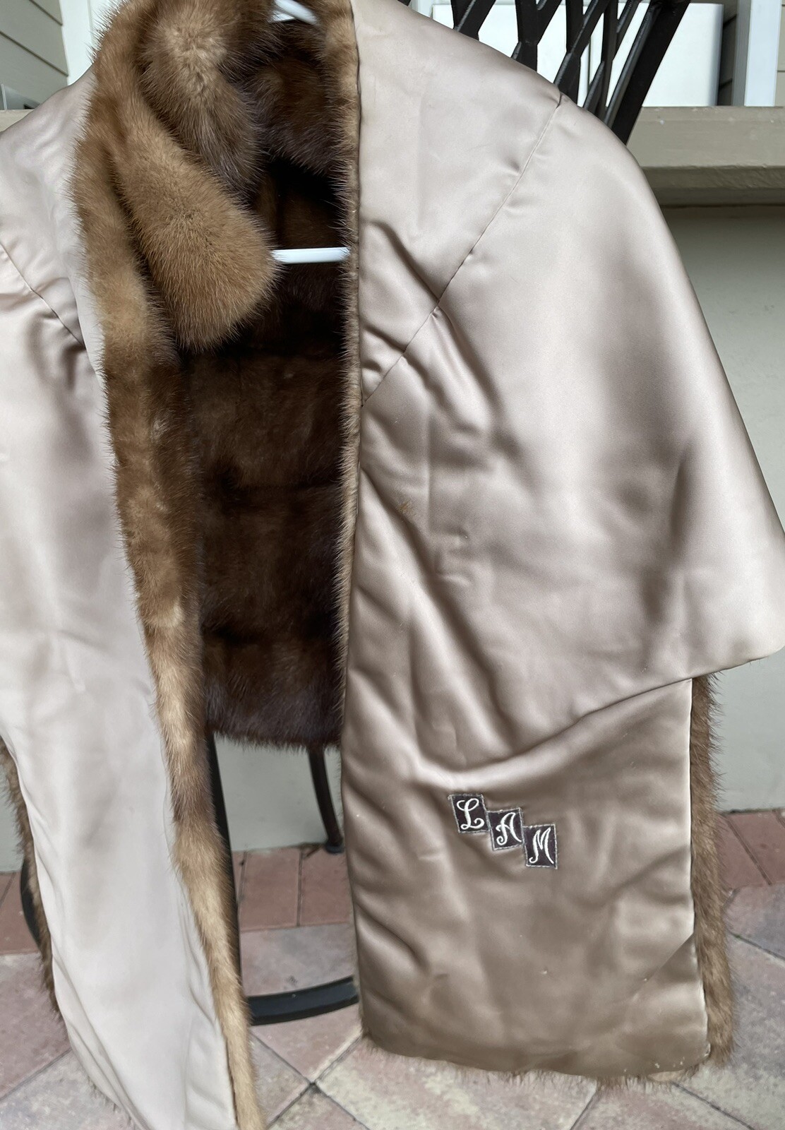 Famous Barr Mink Fur Stole Evening Wrap Cape Satin Lined Vintage