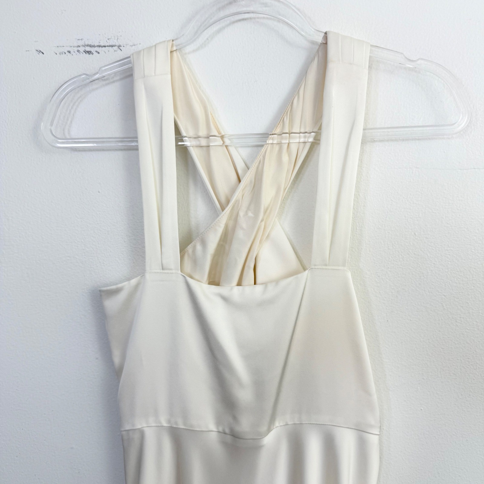 J.Crew Bridal Silk Lined Cross Back Wedding Gown Ivory Size 4
