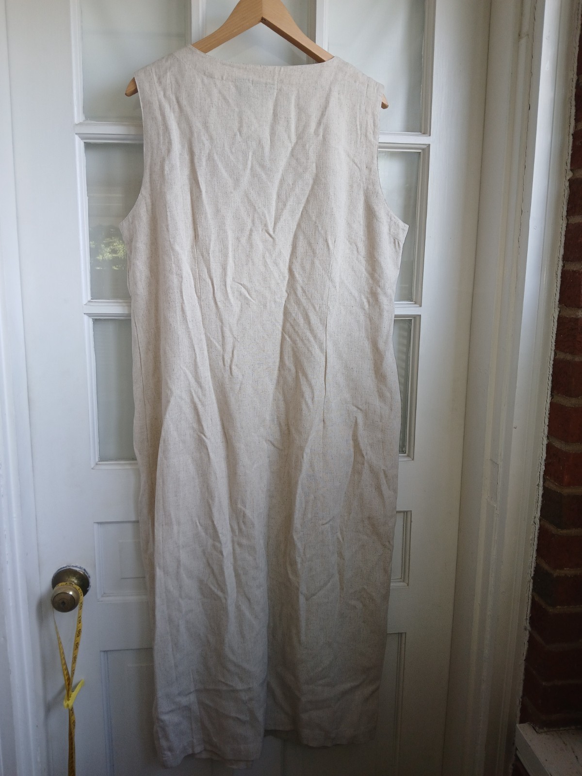 vtg nwot hunt club linen blend sheat dress 18 khaki summer