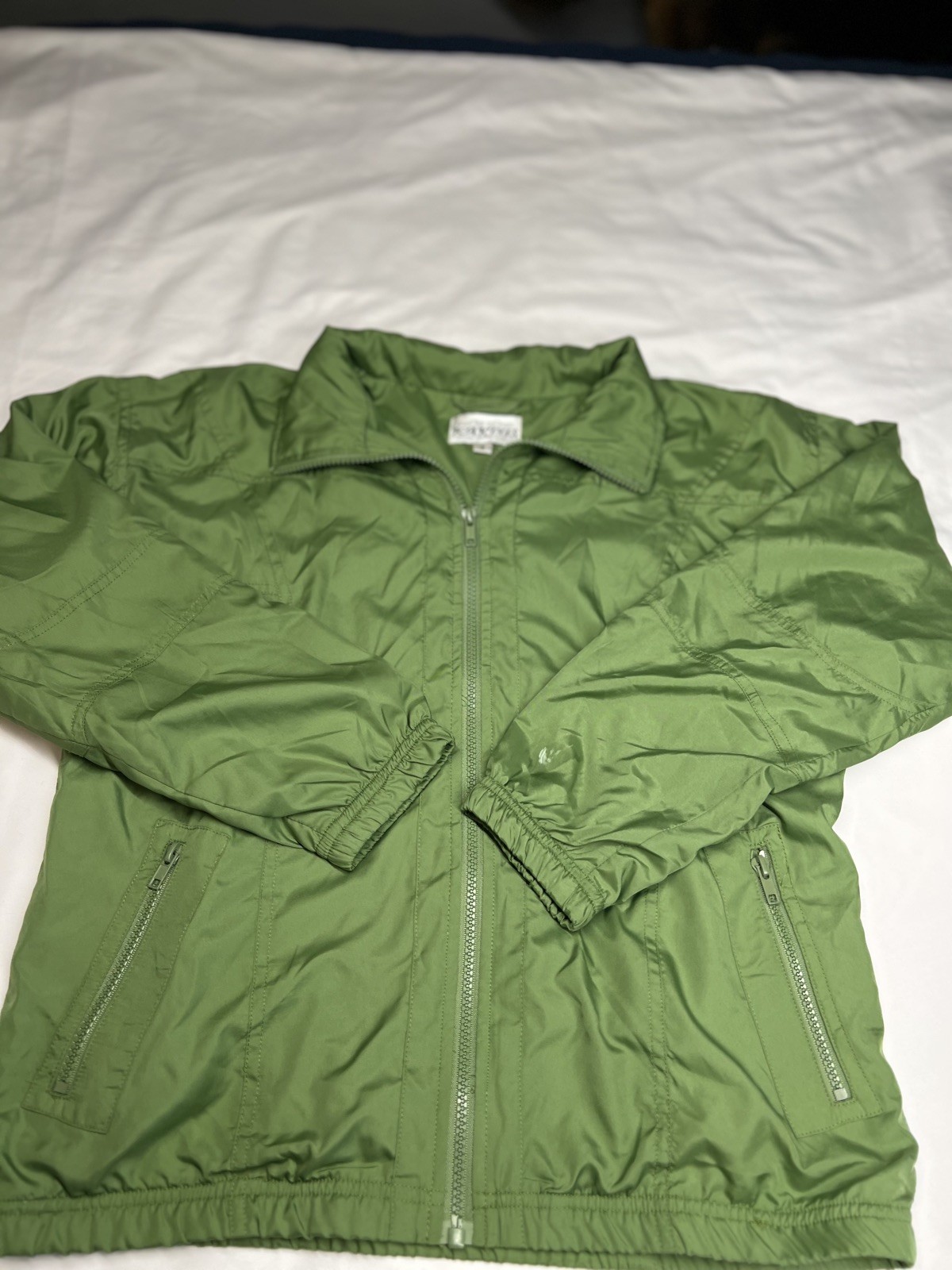Vintage 90s Kaktus Womens Windbreaker Green – Full Zip Size Small