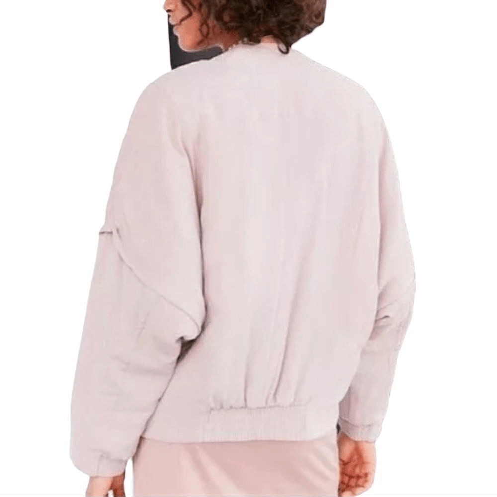 Anthropologie Kimchi Blue Pink Map or Solid Oversized Reversible Jacket
