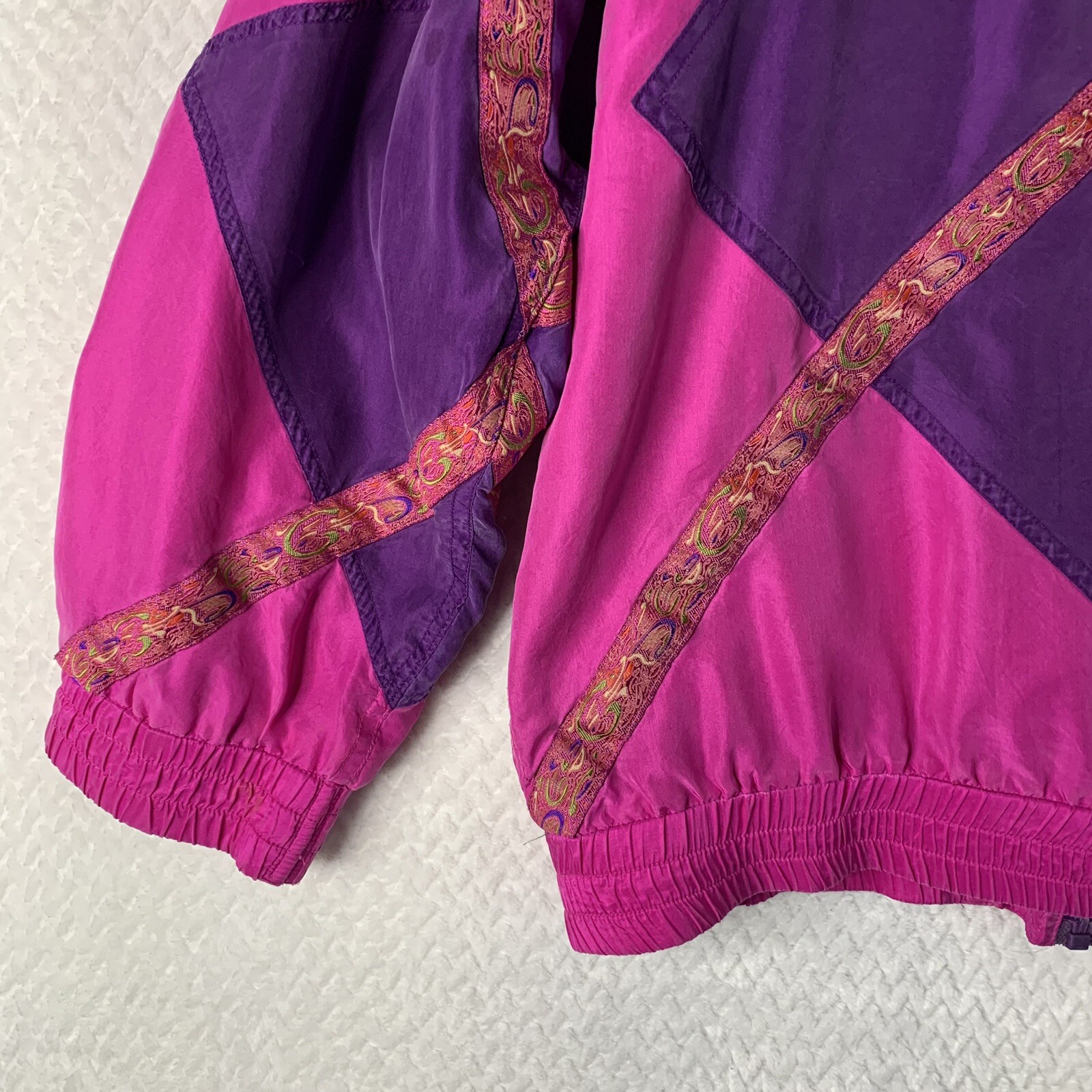 Vintage Oleg Cassini Windbreaker Jacket Women’s Size Medium 100% Silk