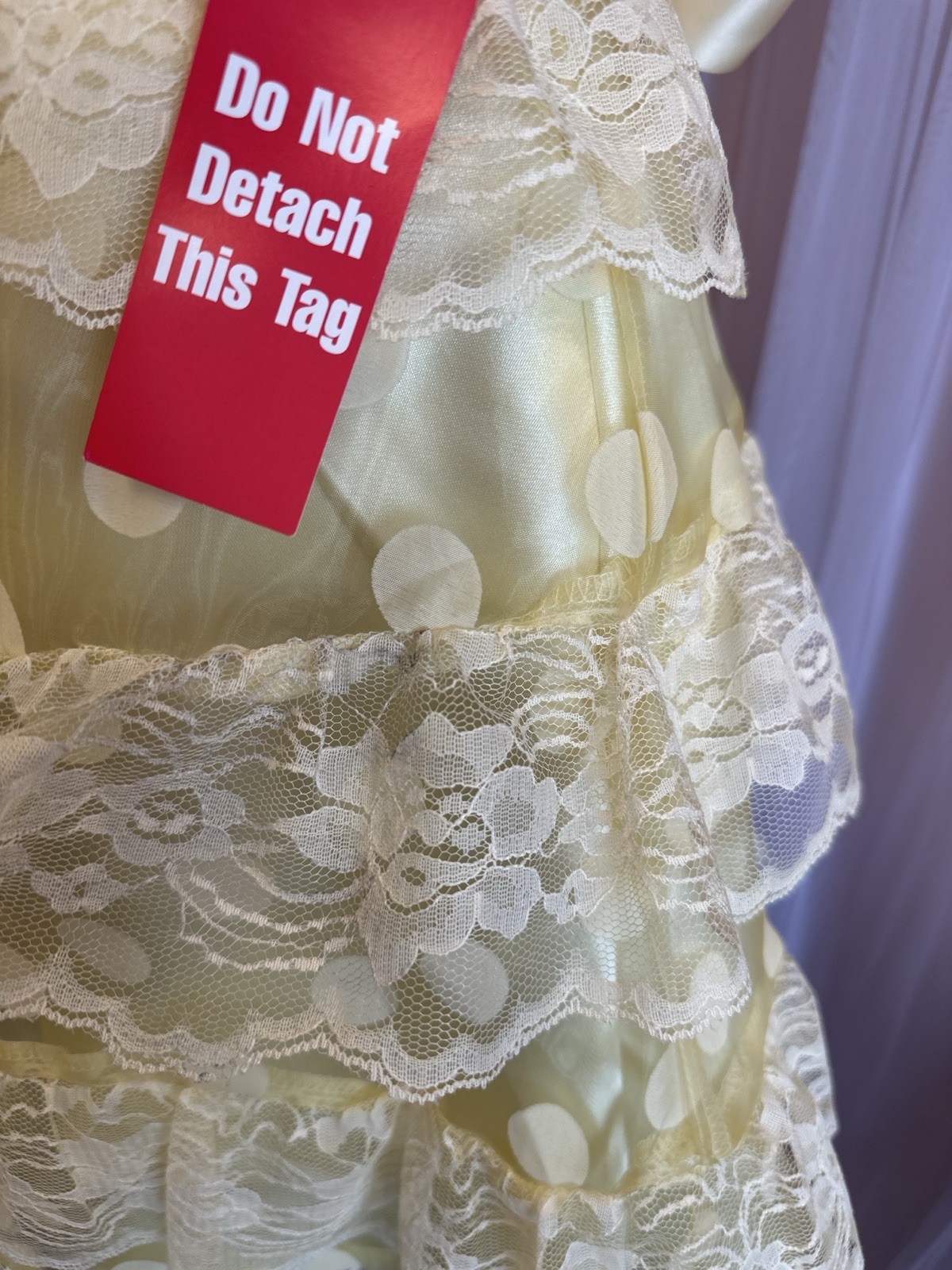 Vintage 90s Frilly Lace Strapless Mini Dress Cupcake Fit Flare Prom HoCo NWT XS