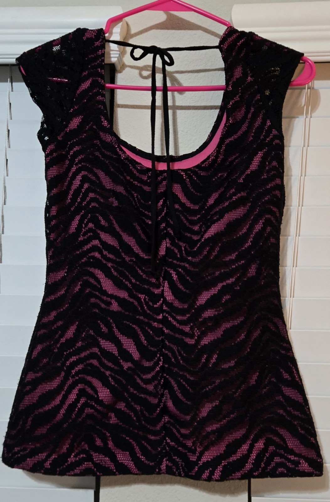 Trixxi Black Lace, Pink Lining, Tie-Back, Gothic Y2K, Summer Ready