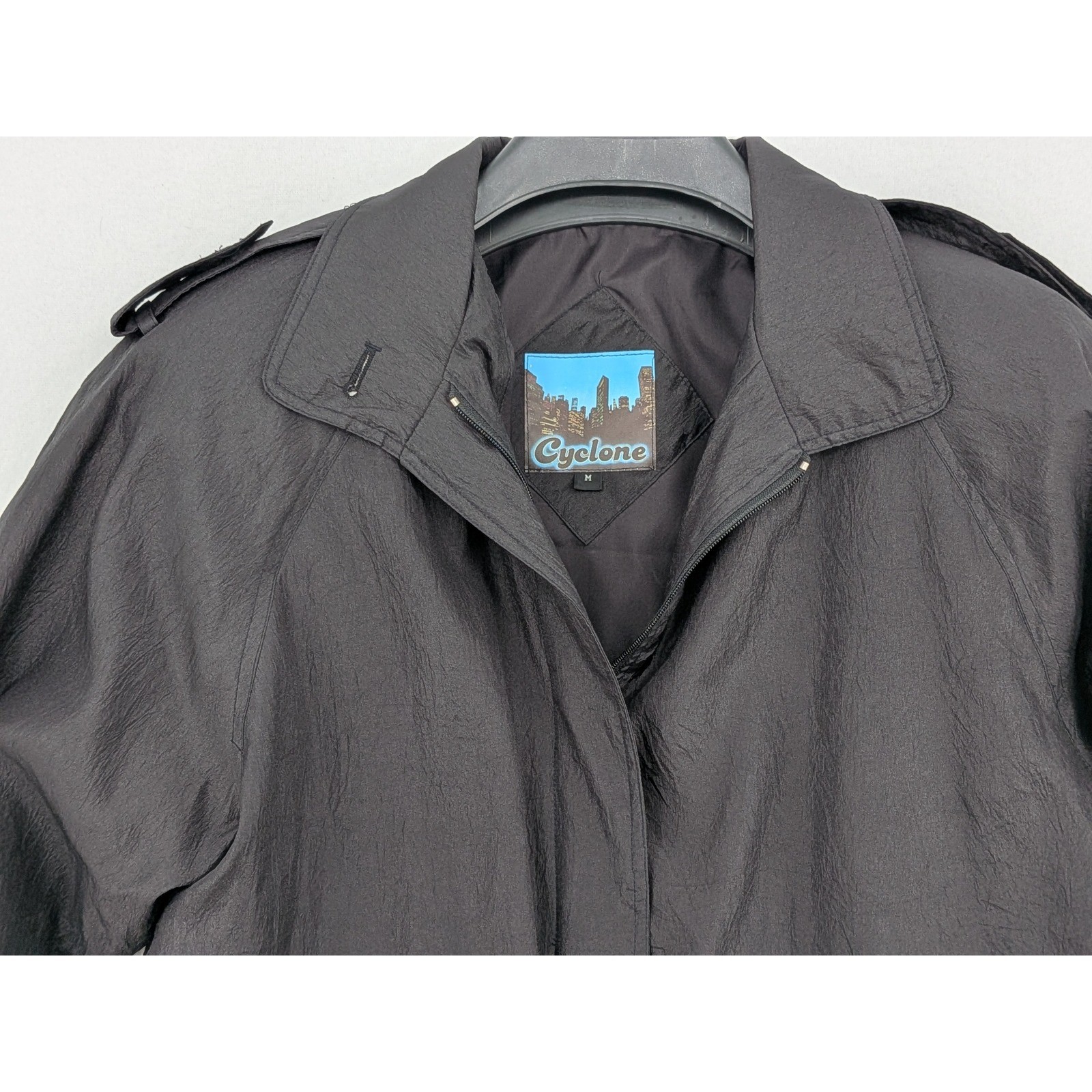Vintage Cyclone Women&rsquo;s Jacket Medium Black Utility Bomber Windbreaker