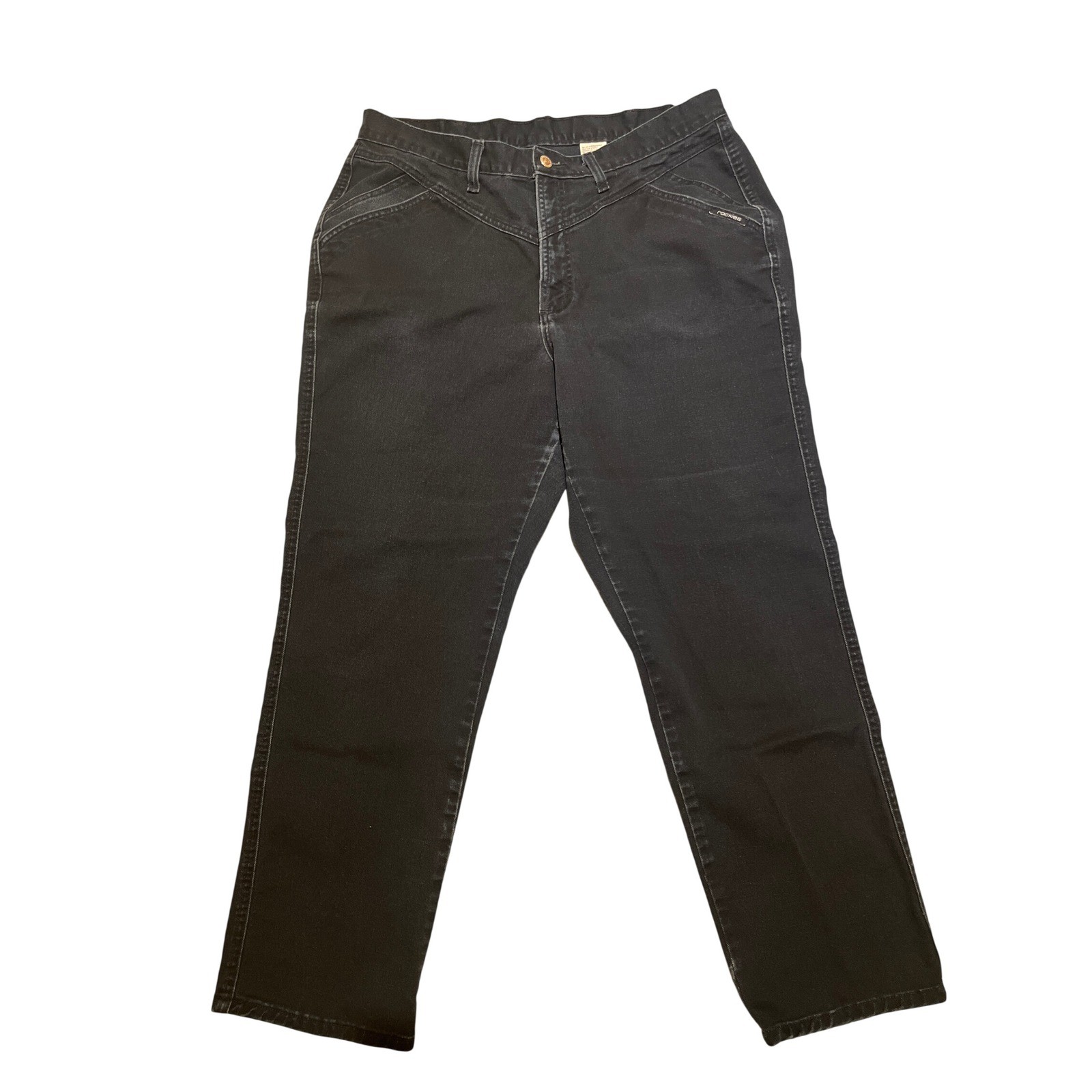 Vintage Rockies Jeans 18W Black Western High Rise Straight Leg Made in Mexico