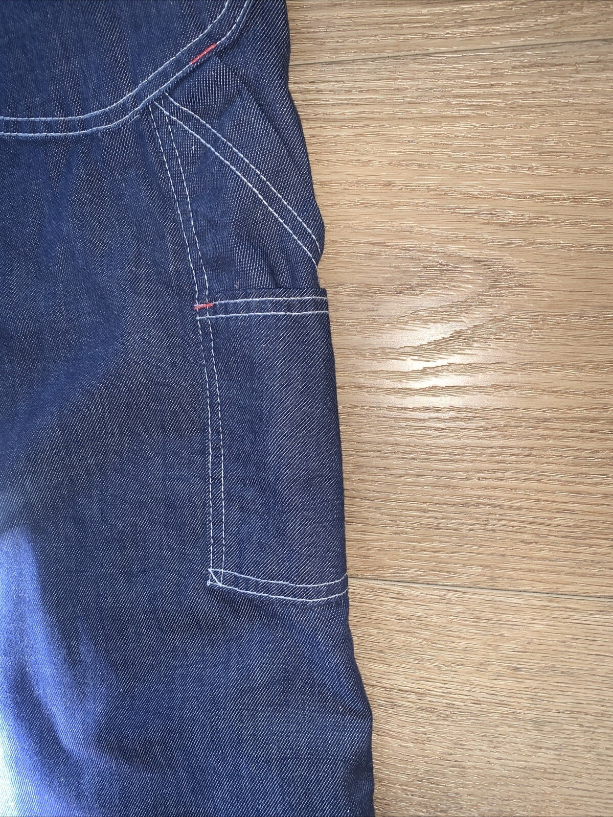 VINTAGE Overalls Burlington Denim Work Wear Bibs 38 W Unisex PRISTINE