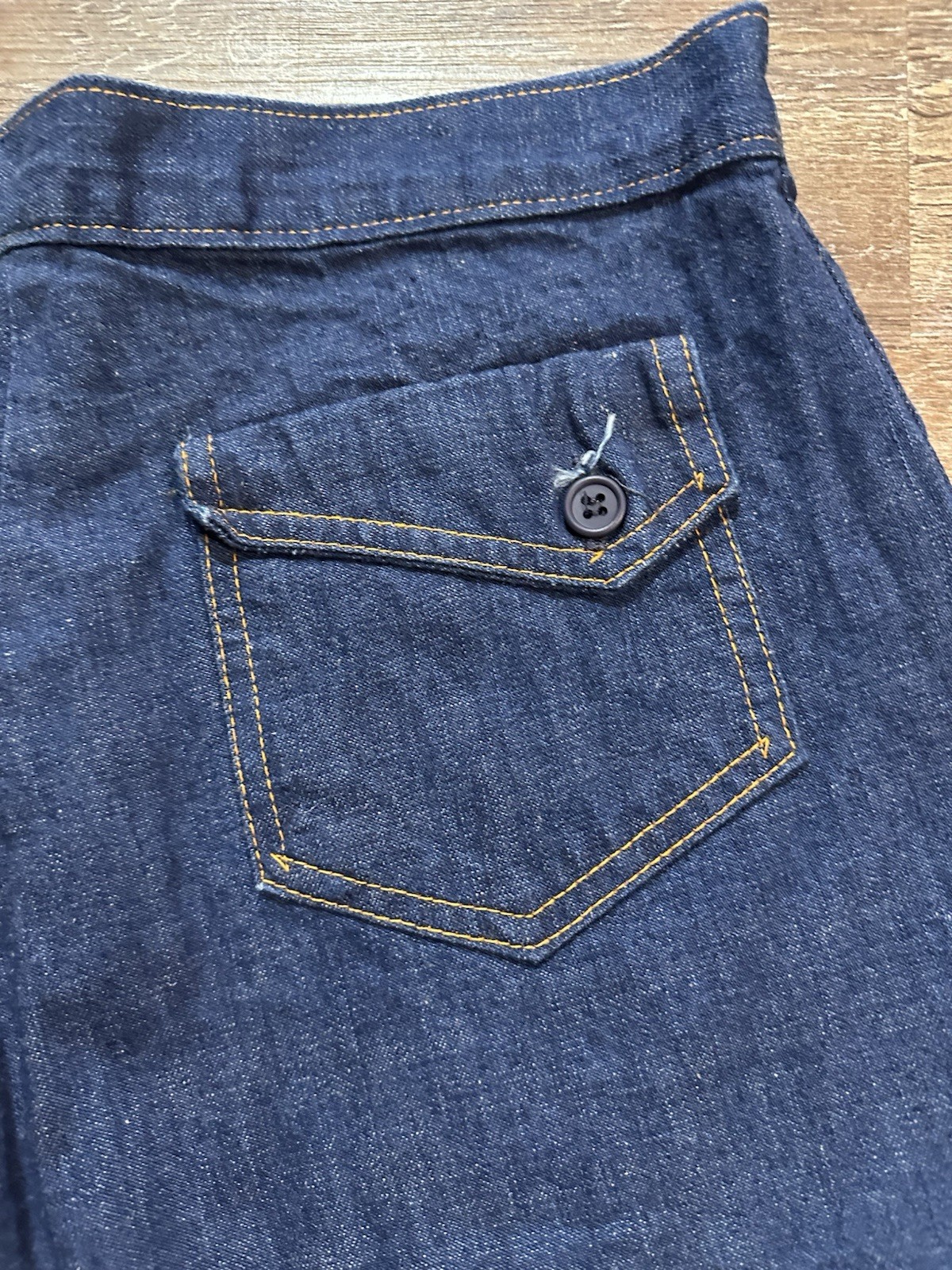 Vintage 70s March 1 Indigo Blue Jeans Hot Pants Daisy Duke Shorts New With Tags