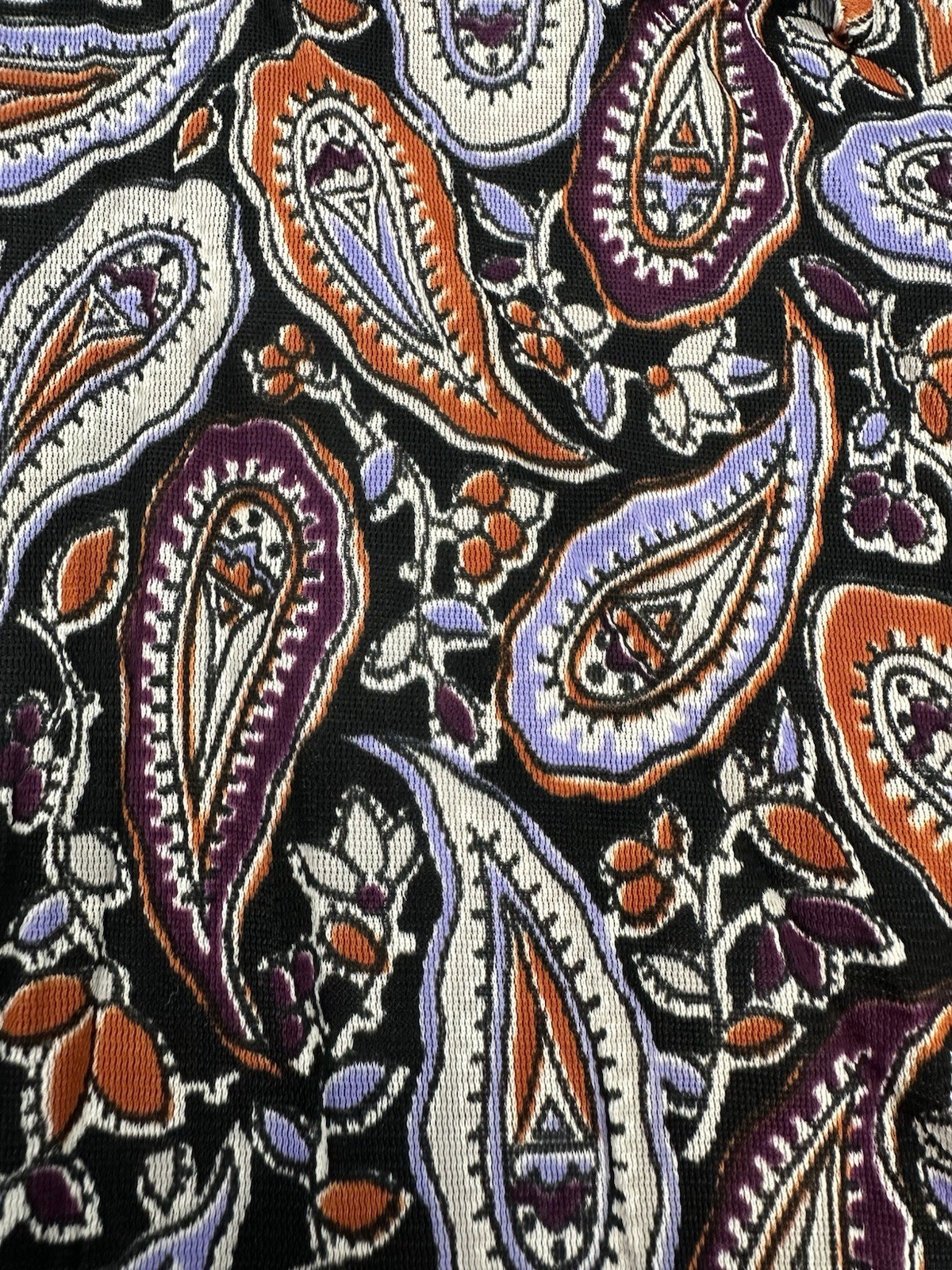 Fire Islander Womans 70s Paisley Blouse Mod Psychedelic USA Purple 17/18 READ