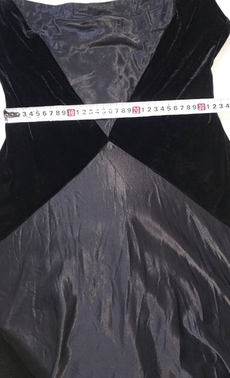 vintage 90s night way collection black velvet maxi dress size 6