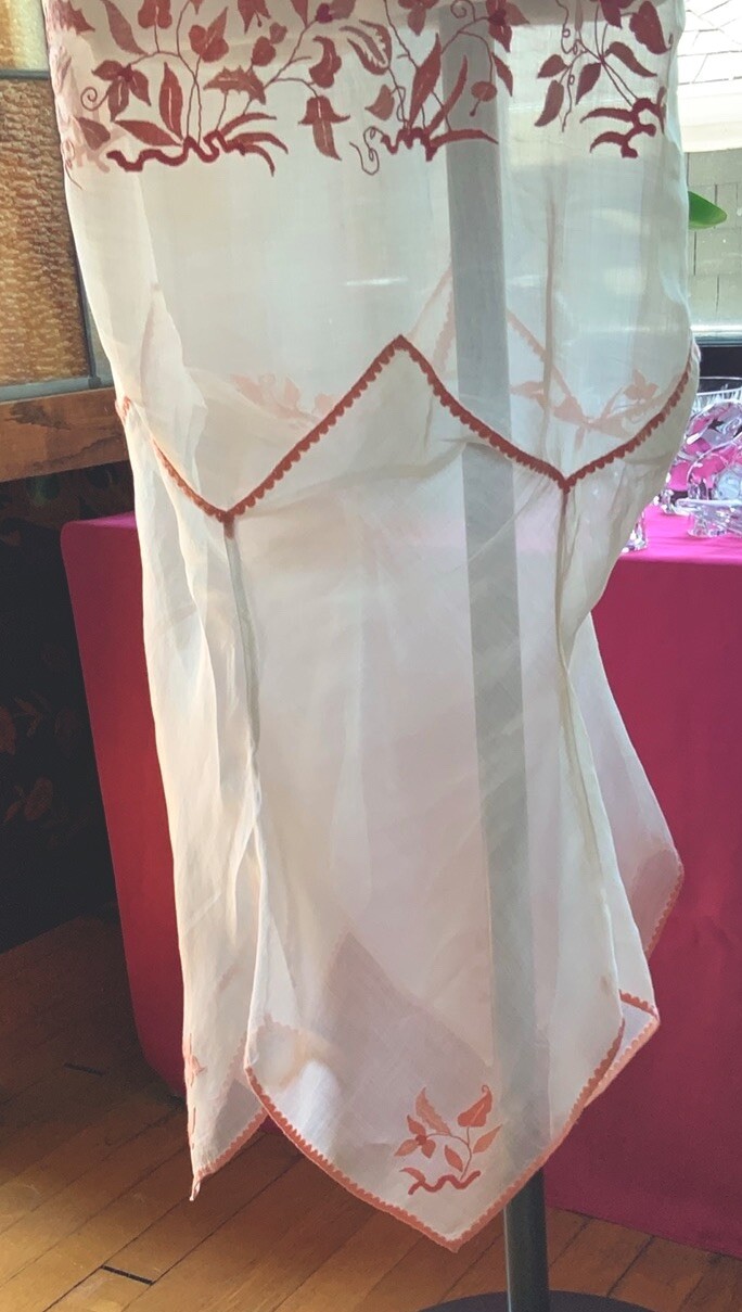 Silk Organza Exquisite Vintage Dress Handmade In France