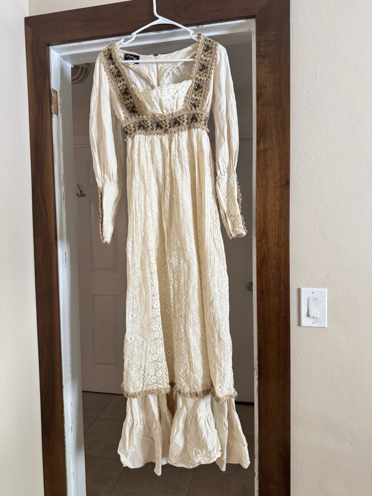 RARE Vintage 1960s Gunne Sax Black Label Boho Cottagecore Maxi Dress | Sz: M