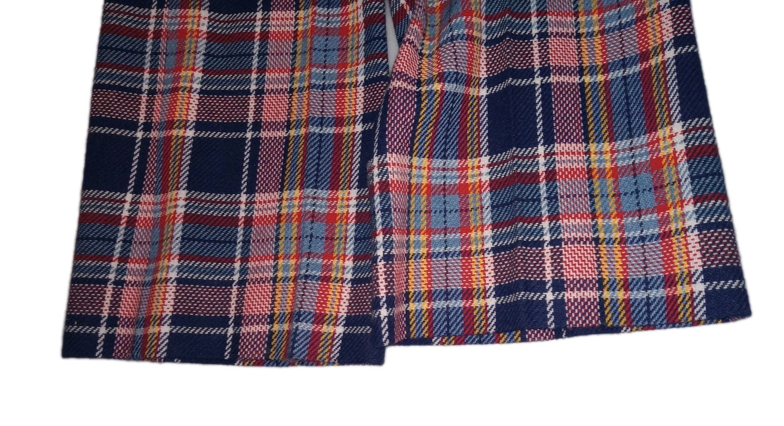 Vintage Bobbie Brooks Bell Bottom Flare Pants Plaid 6 XS 26 X 28.5 Retro Hippie