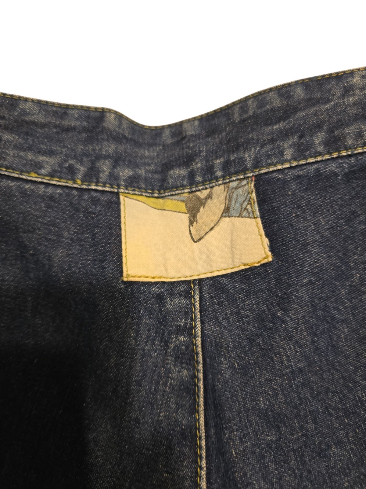 Rare VTG 80s Women’s Gasoline Jeans Comic Strip Accented Pockets Snap Sz 11