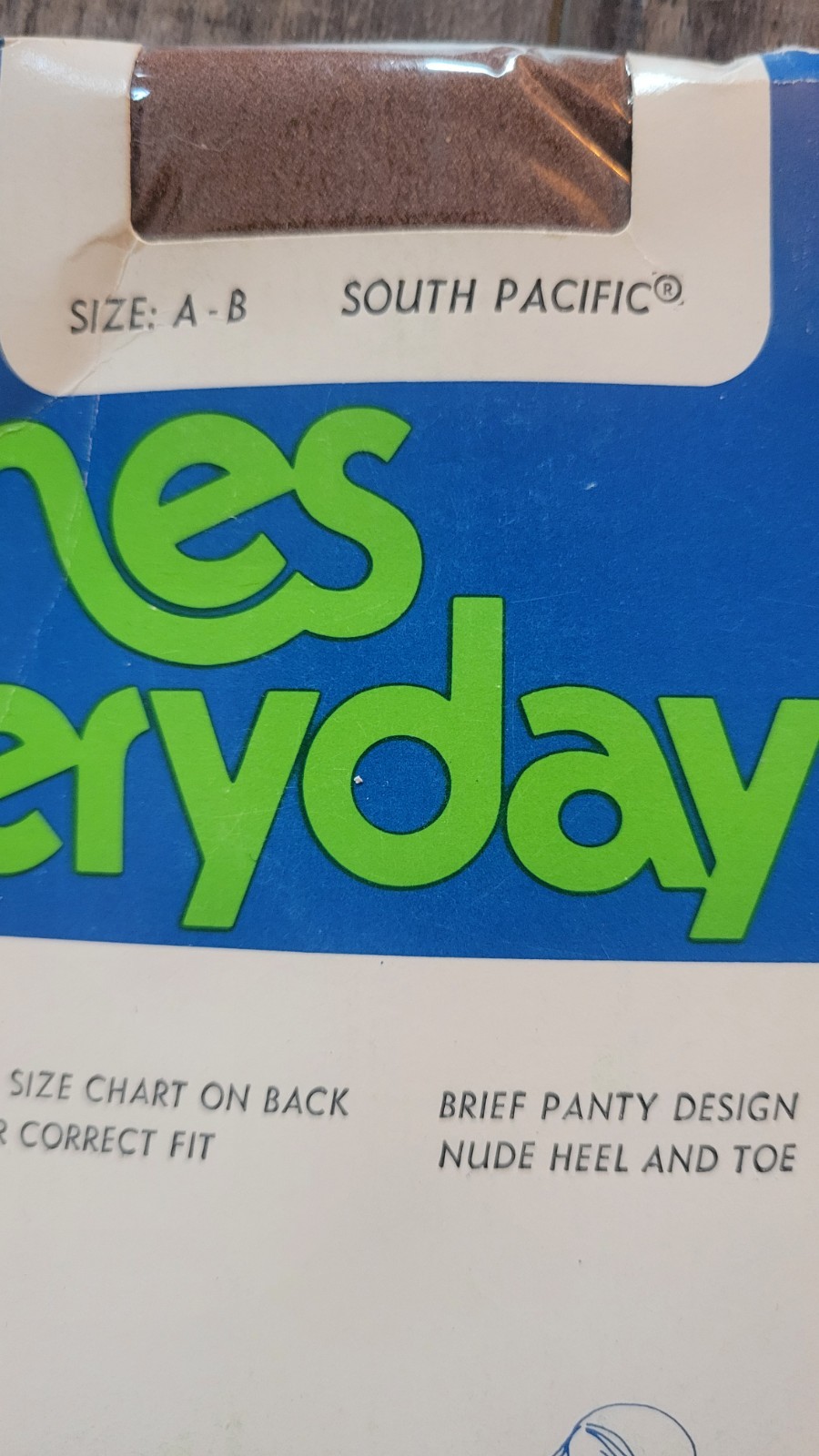 VTG 1979 Hanes Everyday Pantyhose Size AB South Pacific Brief Panty Nude Toe