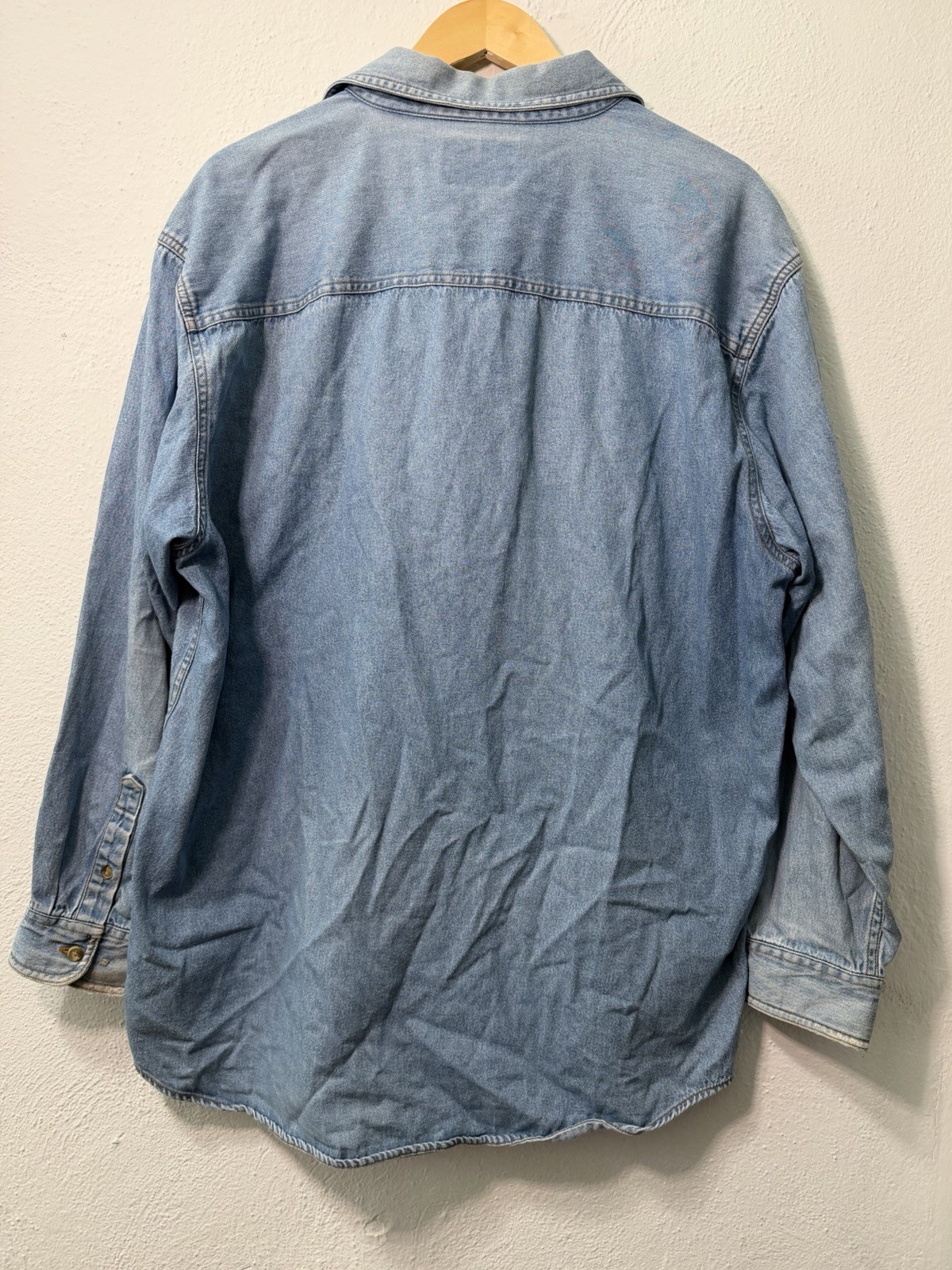 100% Cotton Denim Vintage Workwear Cowgirl Grandma Cottage Traditional Size L