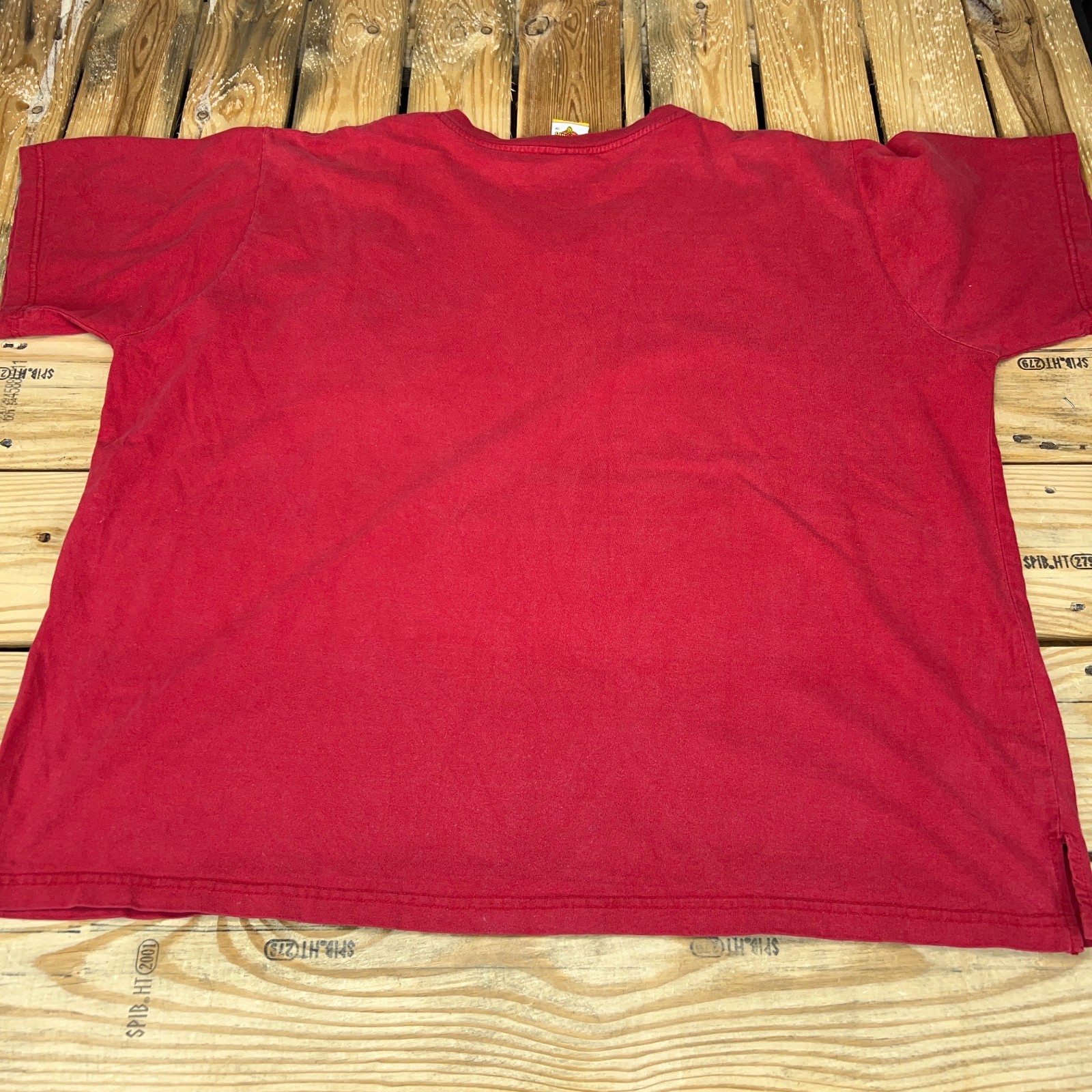 Y2K 2001 Taz Looney Tunes « I&rsquo;m Outta Here! » Red V-Neck T-Shirt Women’s XXL Plus