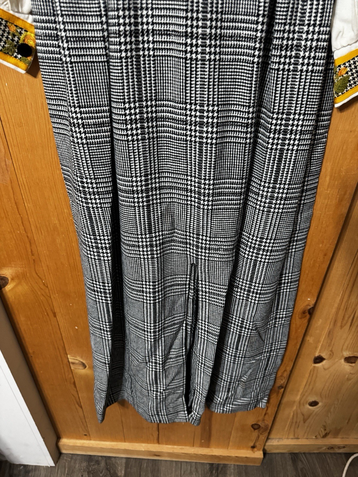 VTG 70s Melissa Lane Dagger Collar Maxi Dress Long Sleeve NWD WOMENS SIZE XS/S