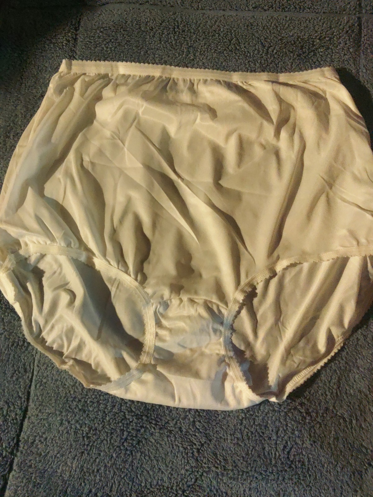 NOS Vintage JCPenney white 100% Nylon Tricot brief panties Sz 8/42