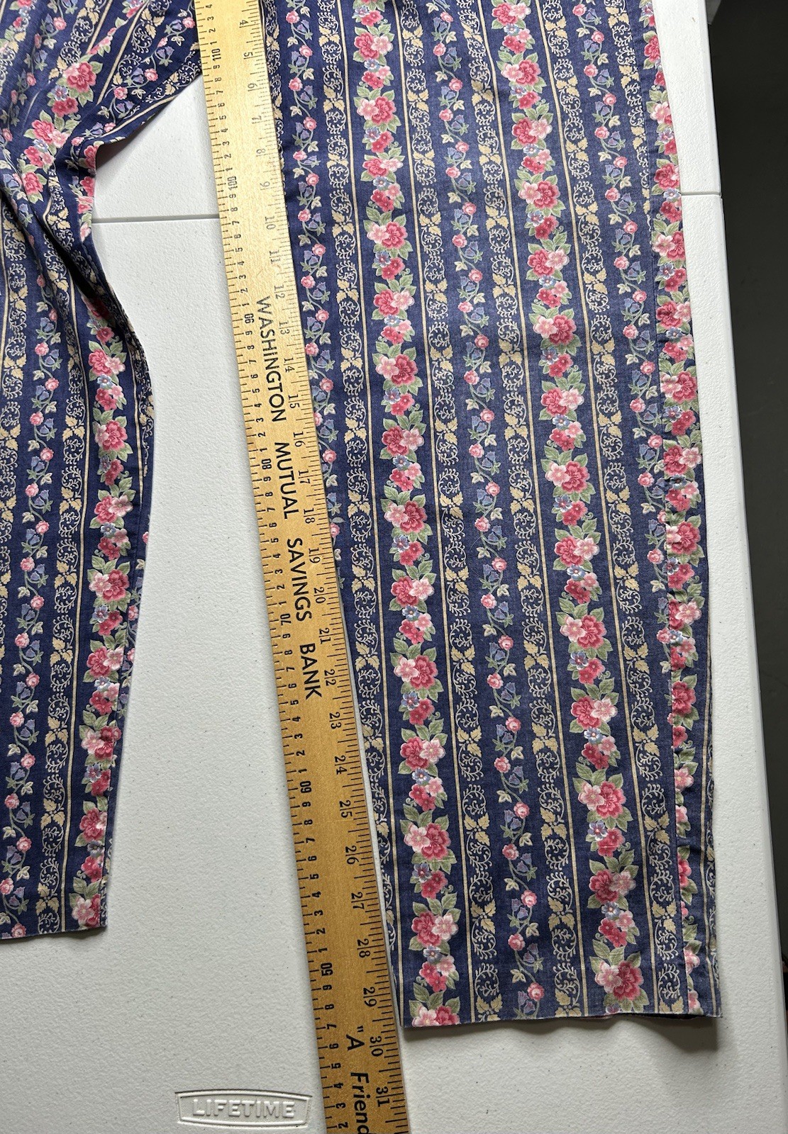 1970’S-80’S Vintage Andrew McMullan Floral Pull On Pants for Women, 30” Waist