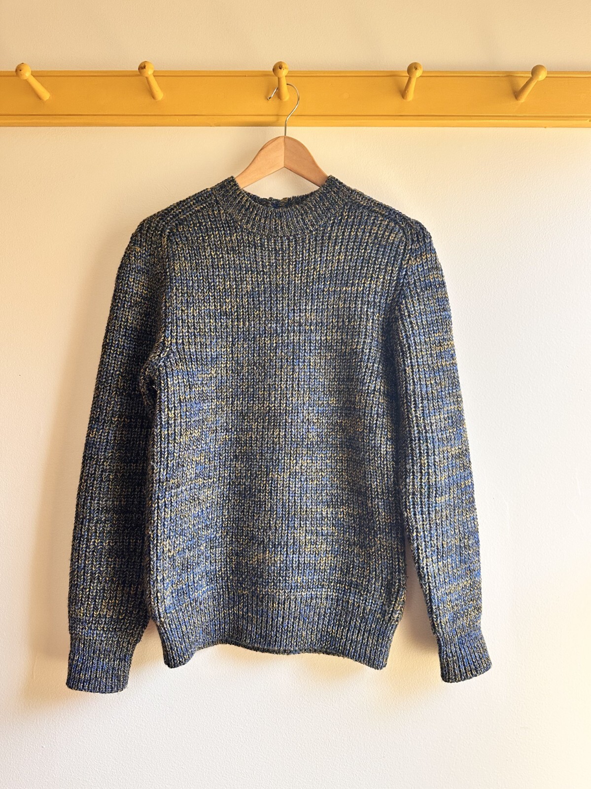 KENZO Paris vintage 70s marled multi color crewneck wool blend sweater top knit