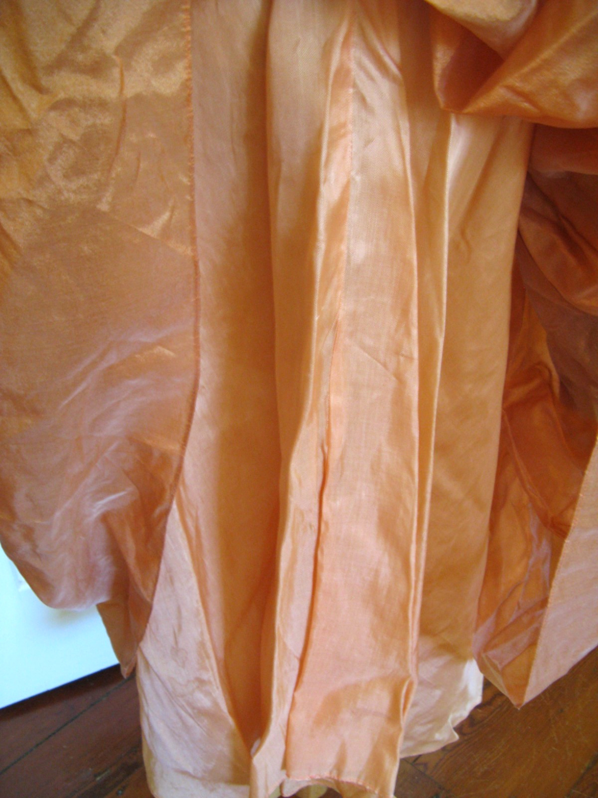 VINTAGE 50s DARK ORANGE RUST PROM PARTY DRESS XXS