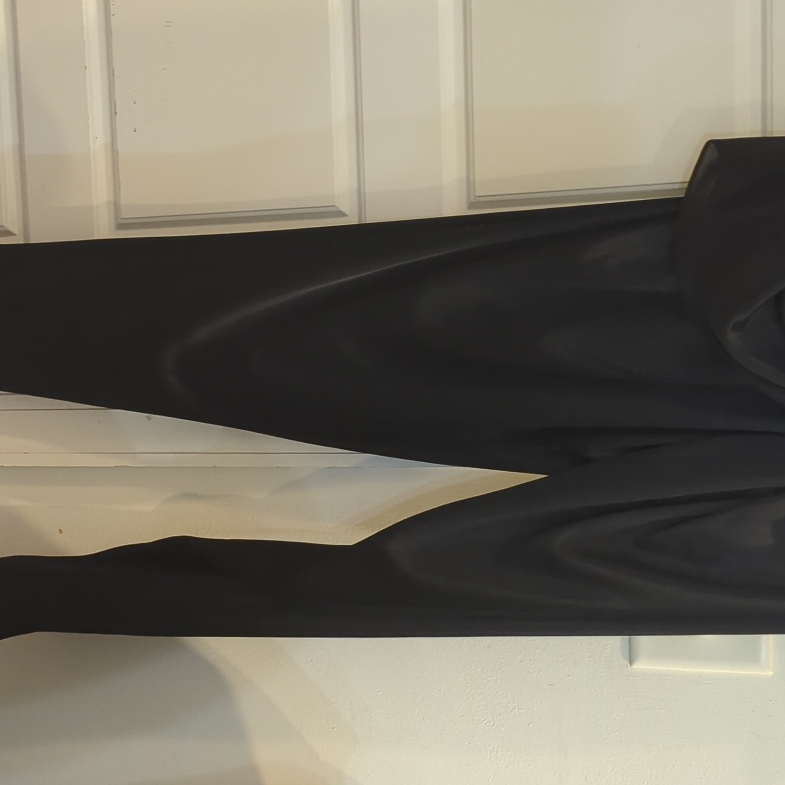 Abby Kent Black Ruched Long Sleeve Pantsuit Sequin Beaded Accent Size 9-10