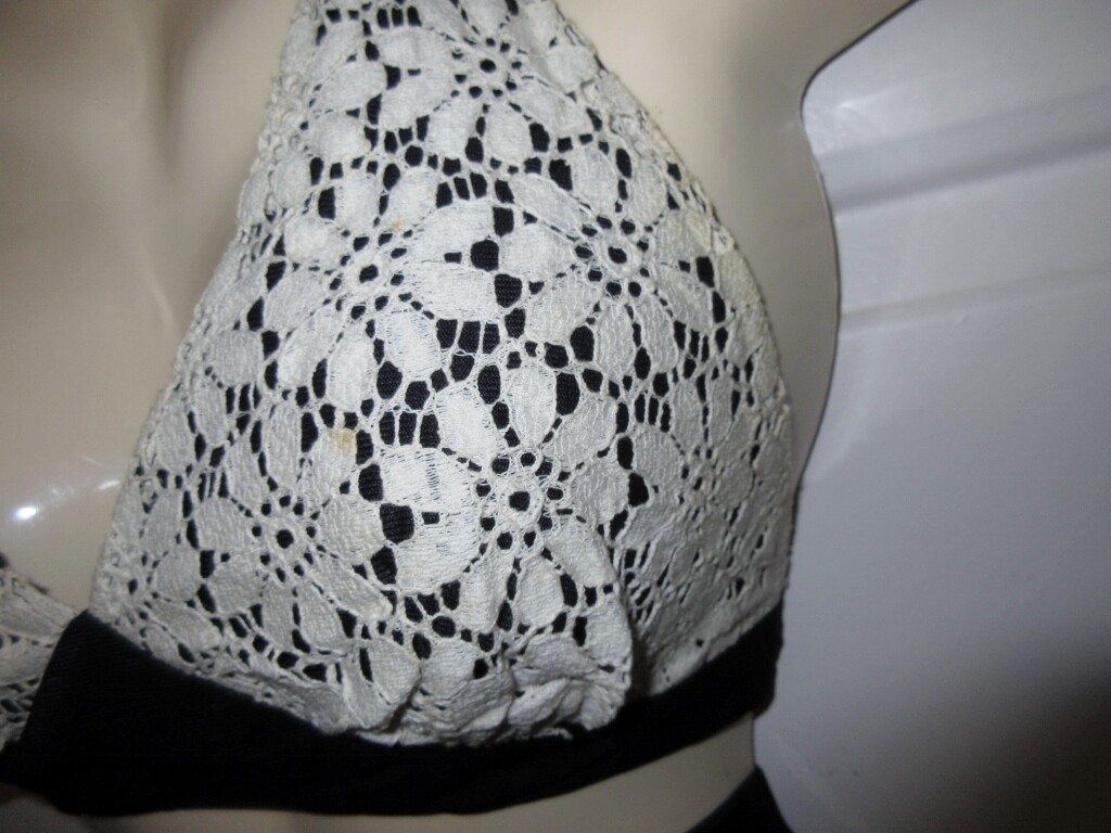 VTG 70s 2 Pc Bikini Top Full Swing Maxi Skirt 5 Hippy BoHo Crocheted Lace Outfit