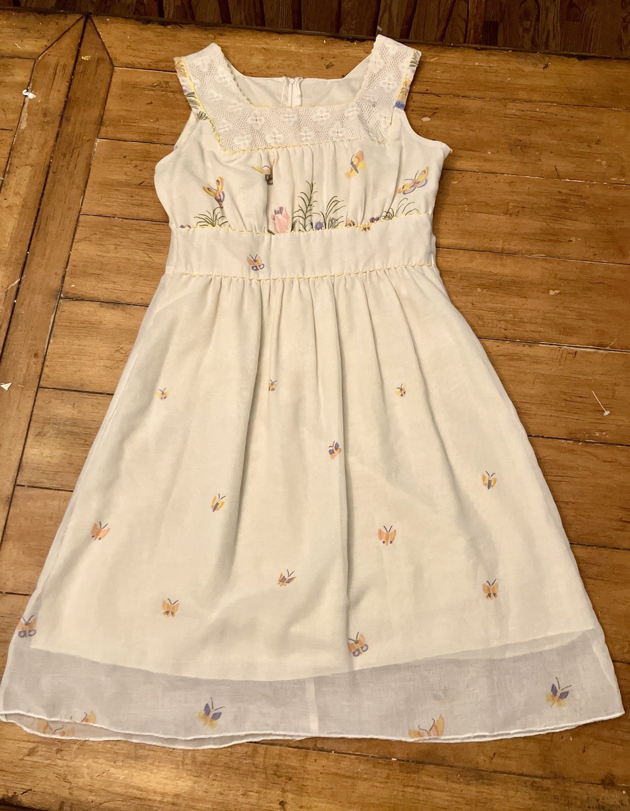 PBJ By Jerell 60&rsquo;s 70&rsquo;s Retro Boho Hippie Dress Butterfly Floral XS/S