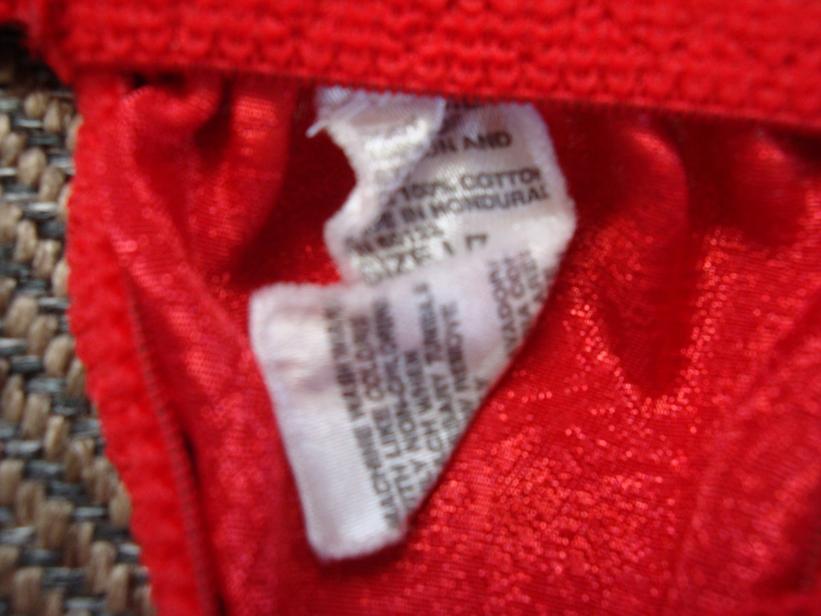 Vintage 7 L Red String Thong Silky Smooth Very Stretchy