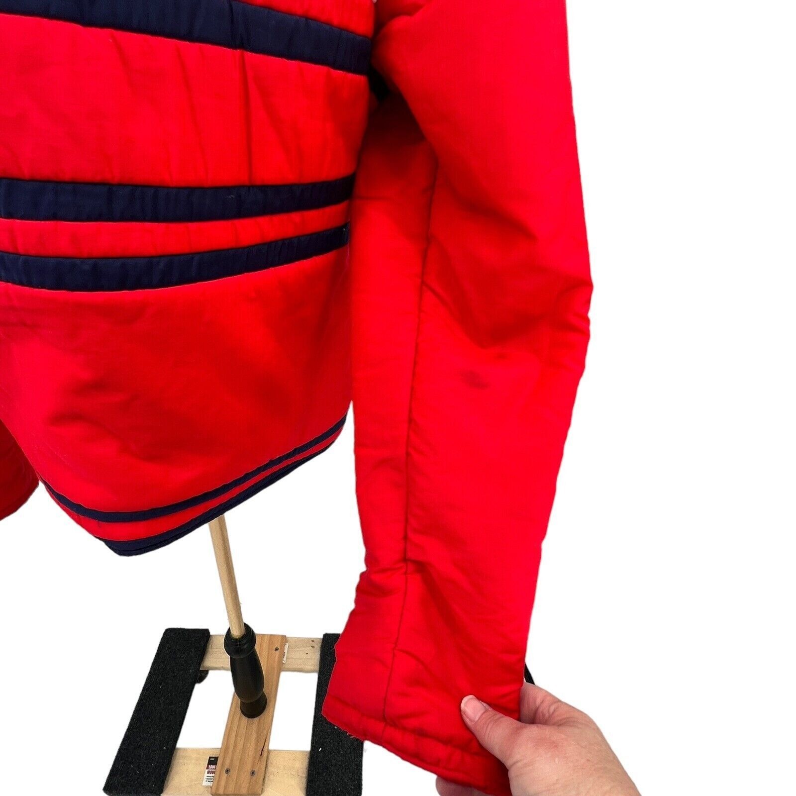 Vintage 70s Jean Claude Killy Ski Jacket Womens EU 40 S/M Red Racing Stripe Ski