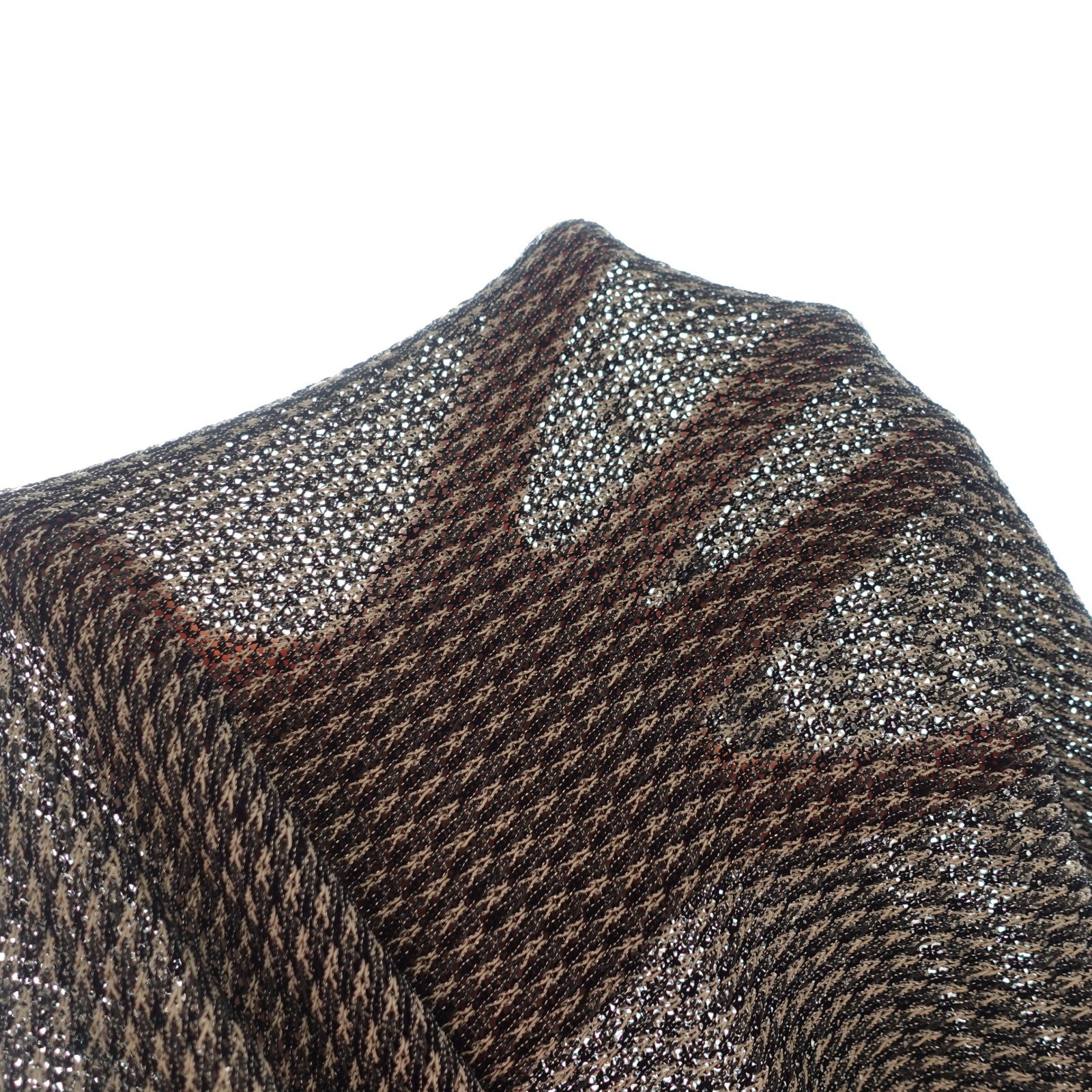 Vintage 90s Emanuel Ungaro Top M Black Metallic Knit T Shirt Mesh Net Grunge